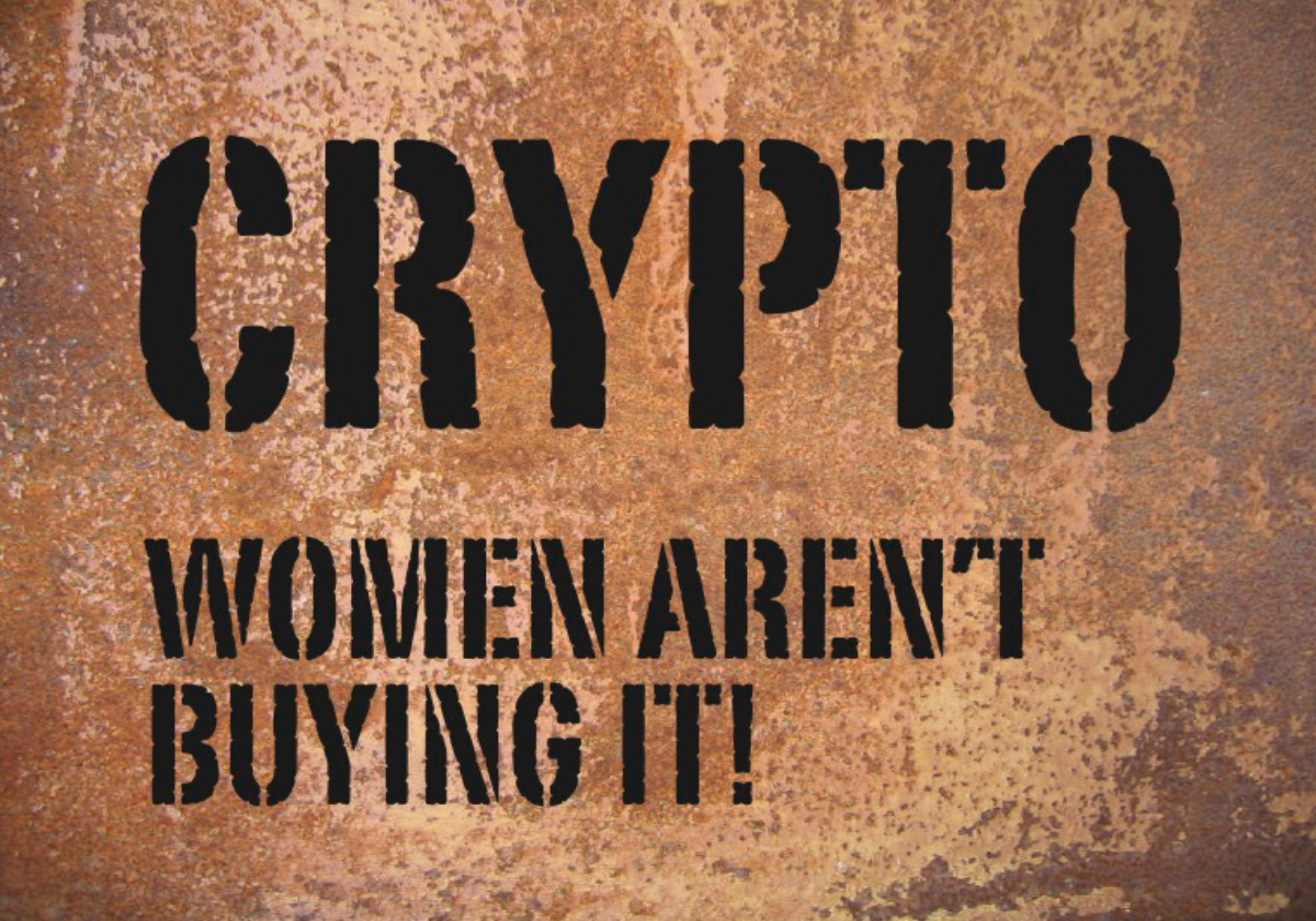 Button links to article - Crypto - women aren't buying it!