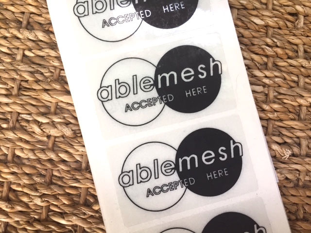 Ablemesh credit card stickers